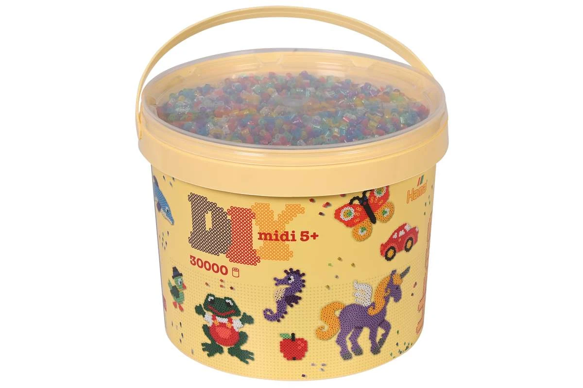 HAMA MIDI PERLER 30.000STK GLITTER MIX billede