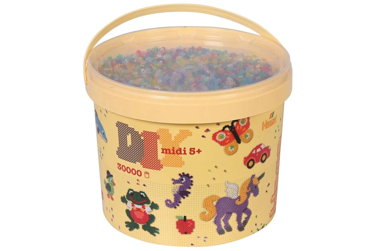 HAMA MIDI PERLER 30.000STK TRANSP.MIX billede