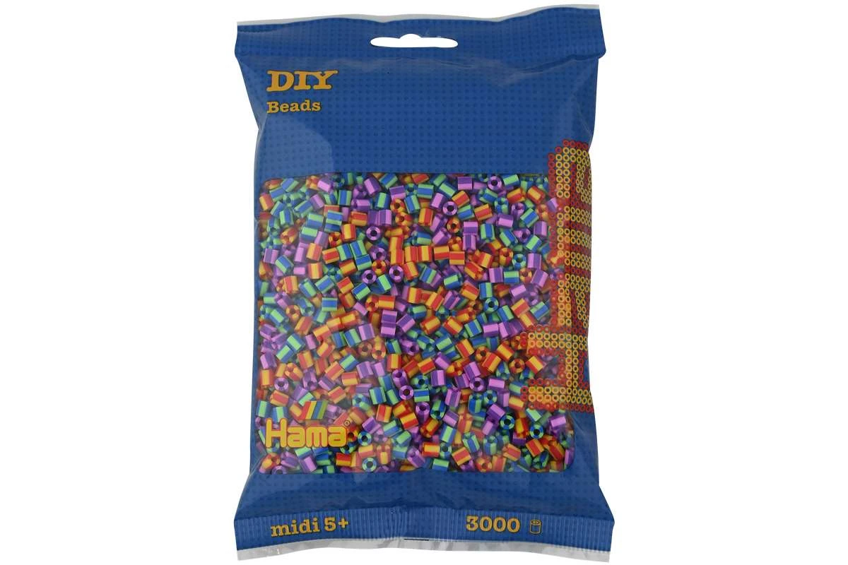 Hama midi perler 3000stk stribet mix 92 billede