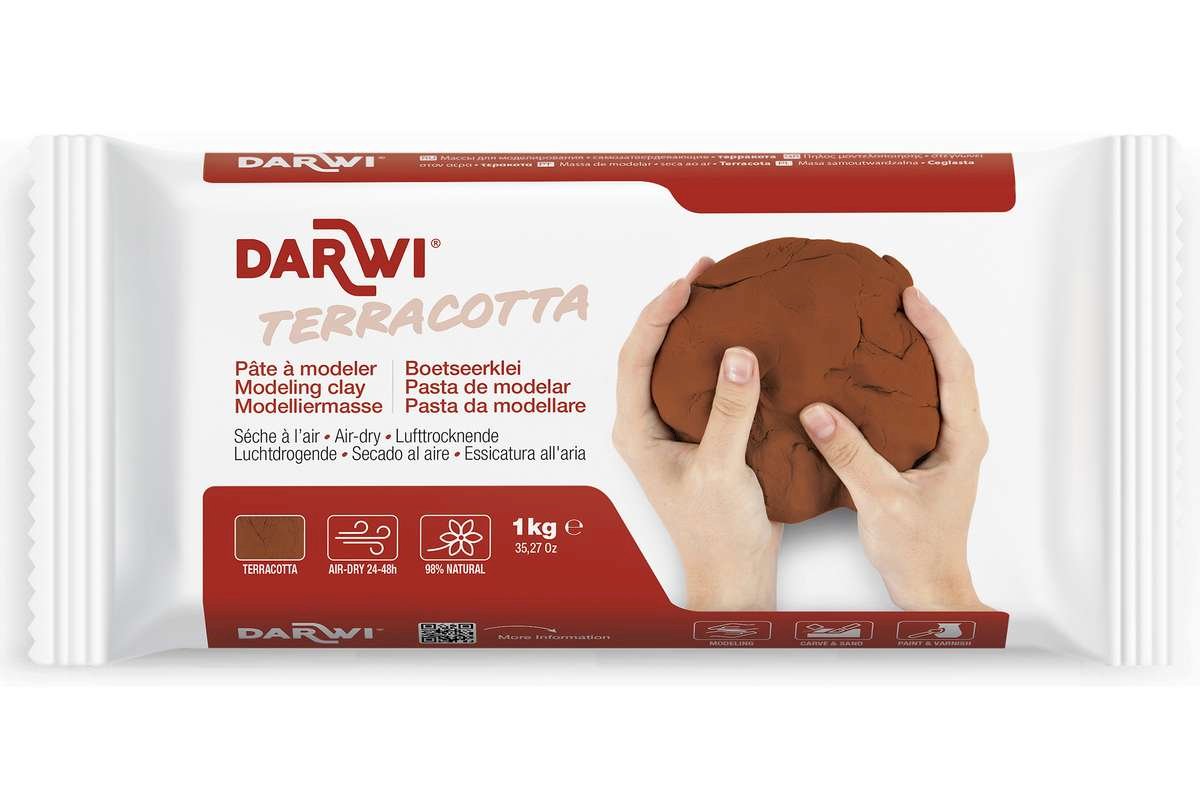 Cernit Darwi modellermasse 1000g terracotta billede
