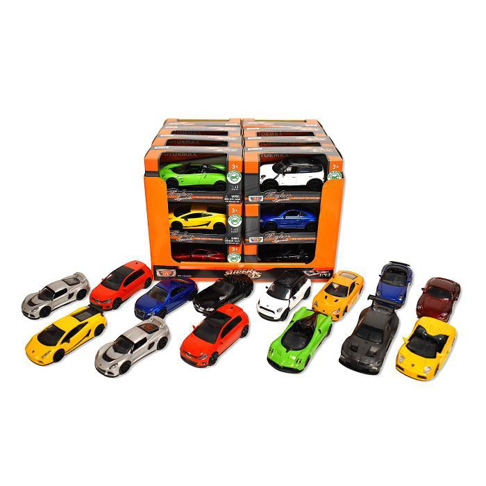 Metalbil 1:43. Display á 24 ass. Design billede